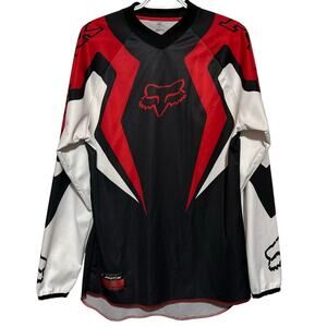 Fox SFX Motocross Technology Men's Black Red White Long Sleeve Shirt Size‎ S